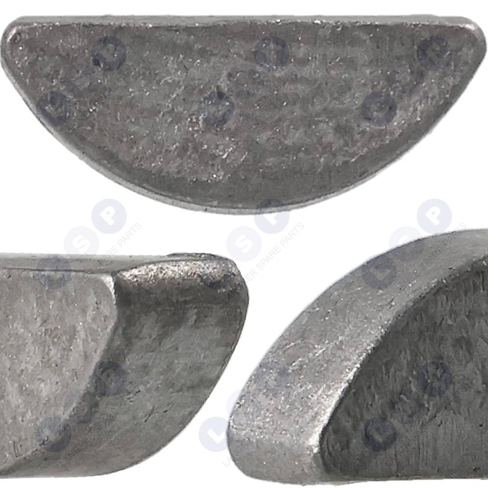 Klin pre krovinorezy Píly Brúsky Vŕtačky kosačky Magneto Kladka Woodruffovo pero 3,7x9x2,9 mm Woodruff DIN 6888